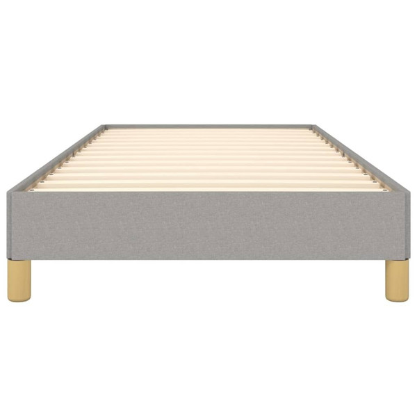  Bed Frame Light Grey Polyester, Plywood, Engineered Wood Twin XL A949-346853