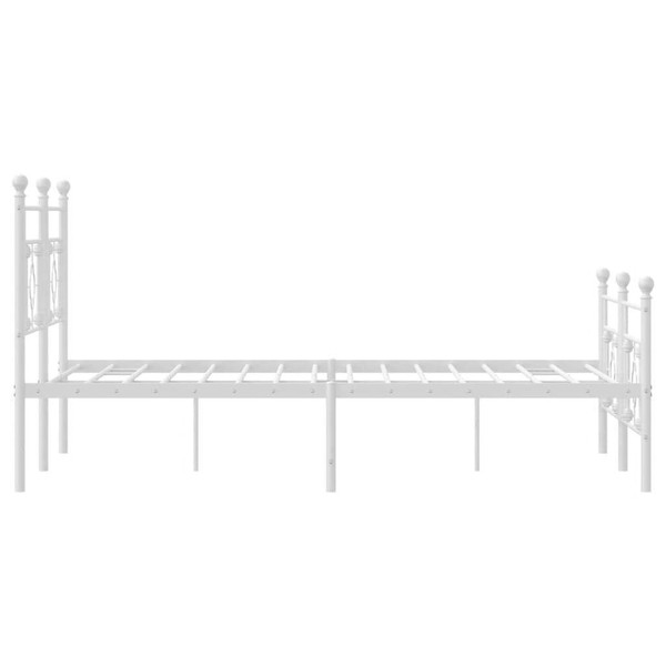  Bed Frame White Powder-coated steel King Size Bed Frame A949-374408