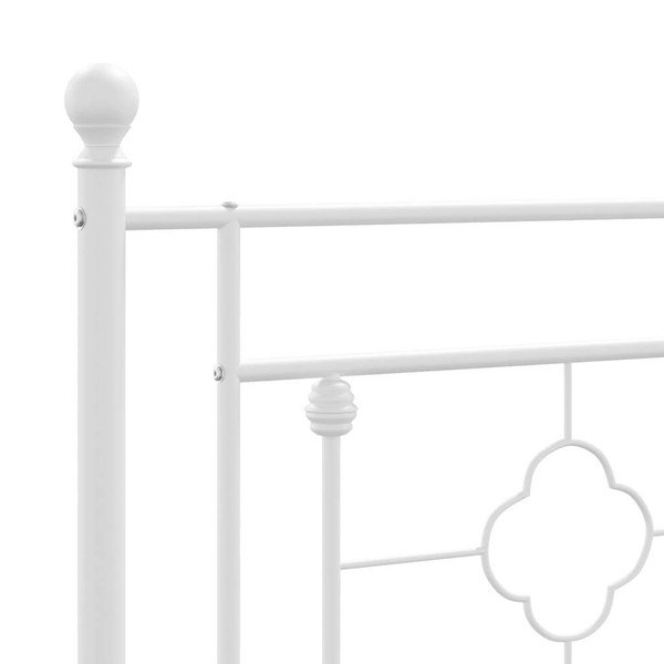  Bed Frame White Powder-coated steel King Size Bed Frame A949-374408
