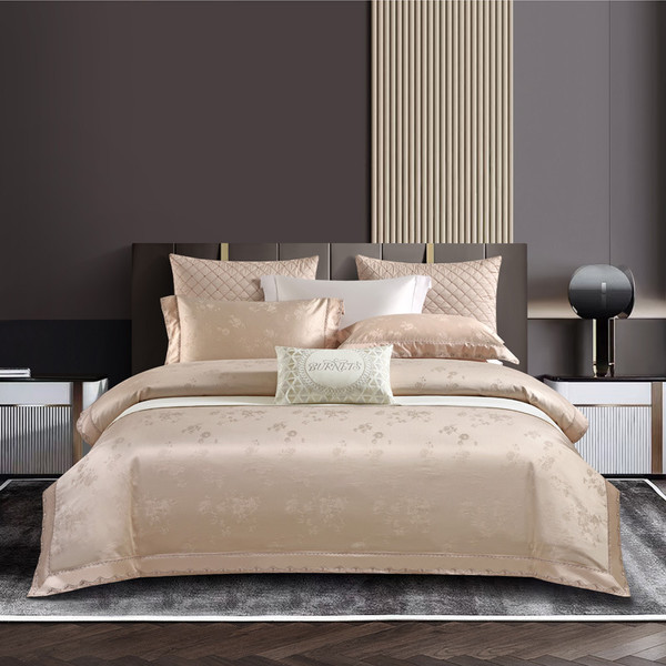 Pattern: Ailinyu, Size Specification: 1.5M Bed - Cotton Tribute Silk Jacquard Four-piece Long-stapl Q119-CJCS199498016PK