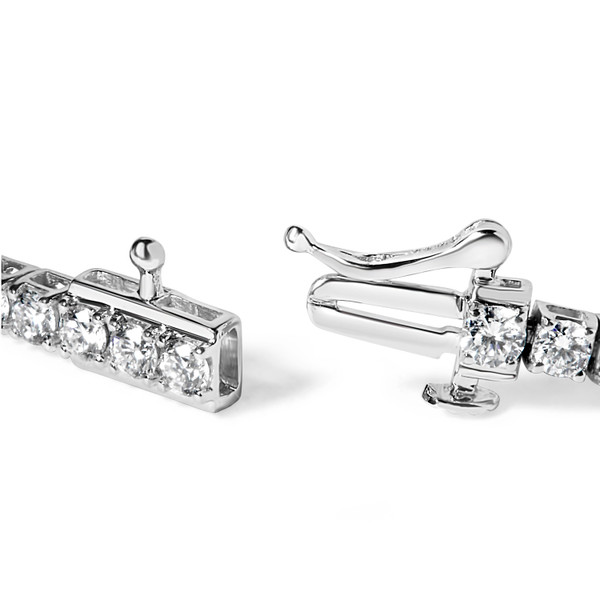 14K White Gold 4.0 Cttw Classic Lab-Grown Diamond Tennis Bracelet (F-G Color, VS2-SI1 Clarity) - 7" N162-64-8281WLD
