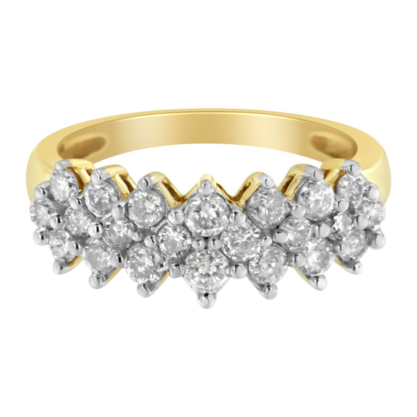 10K Yellow Gold Round Diamond Ring (1 cttw, J-K Color, I1-I2 Clarity) N162-015450R700