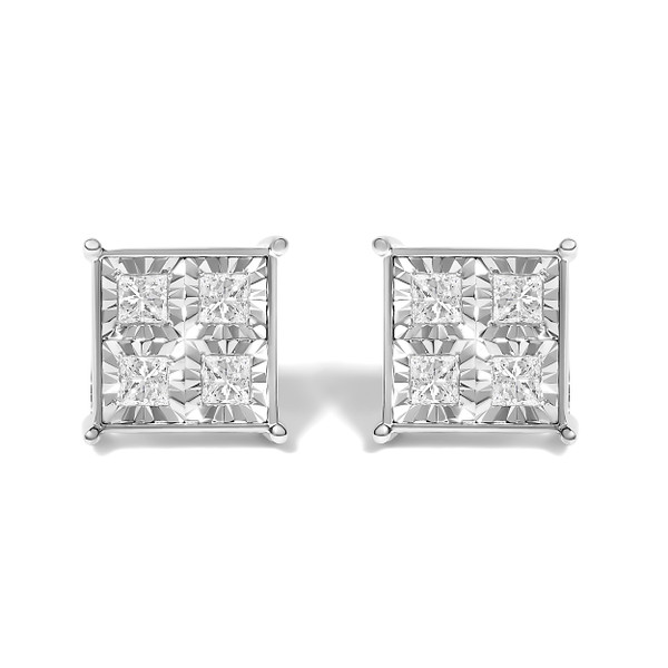 10K White Gold Diamond Stud Earrings (3/4 cttw, H-I Color, SI2-I1 Clarity) N162-71-5441WDM