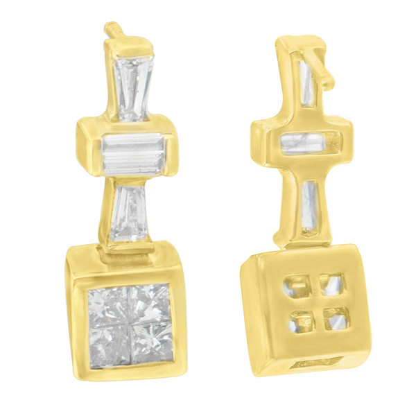 14K Yellow Gold 1 1/3 cttw Diamond Hoop Earrings (G-H, VS1-VS2) N162-74-3698YDM