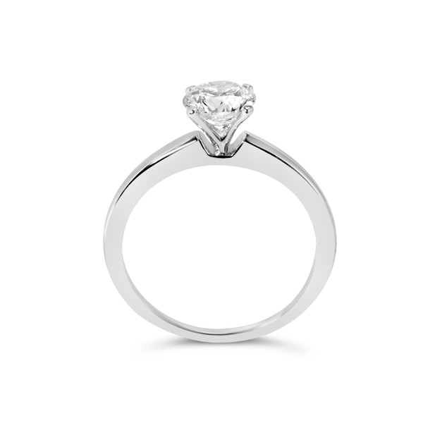 14K White Gold 1.0 Cttw Round Lab Grown Diamond 4 Prong Solitaire Engagement Ring (F-G Color, VS2-S N162-023022R800