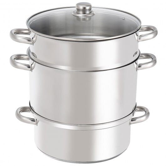 11-Quart Stainless Steel Pan Fruit Juicer Steamer B593-KC46721