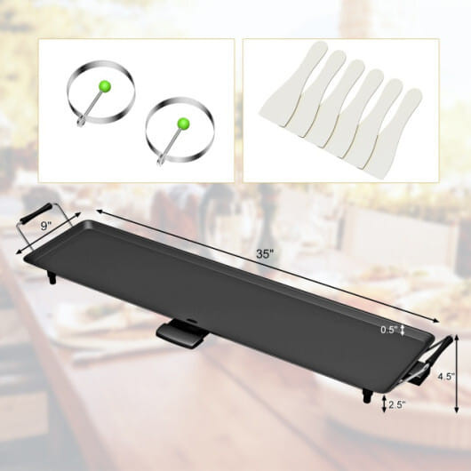 35 Inch Electric Griddle with Precise Multi-level Temperature Control B593-PreciseES10267BK