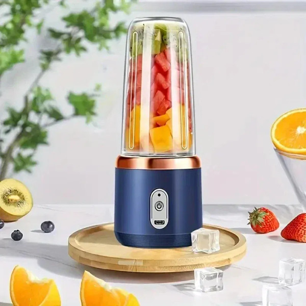 Color: WHITE, Ships From: CHINA - Portable 400ml Mini  Fruit Juicer USBCharging Lemon Orange Fruit  F640-12000044321907335