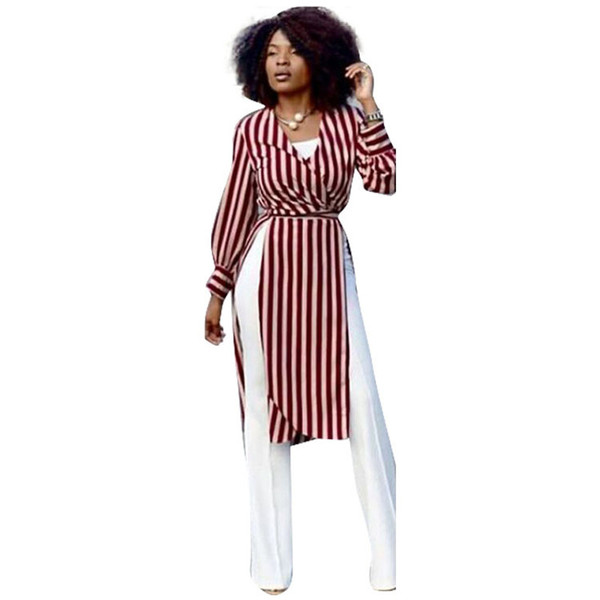 Red Striped Casual Midi Dresses Q119-CJNSSYLY00820