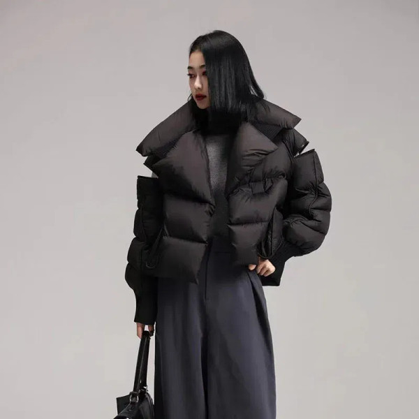 Color: Ivory, Size: S - Overcoat 2025 New Fashion Women Down Jacket Winter White Duck Down High Qua F640-12000043210227577