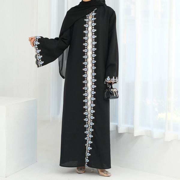 Dubai Flower Embroidered Cardigan Robe LR909 Q119-CJYD2553813