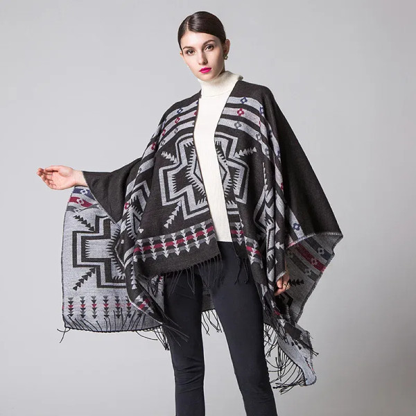 Color: Dark Grey, Size: One Size, Ships From: CHINA - European American Popular Tassel Thickened Ca F640-12000040790415772
