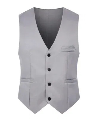 Color: GRAY, Size: L - YASUGUOJI New Fashion Business Slim Fit Women Vest OL V Neck Formal Office L F640-12000030096572797