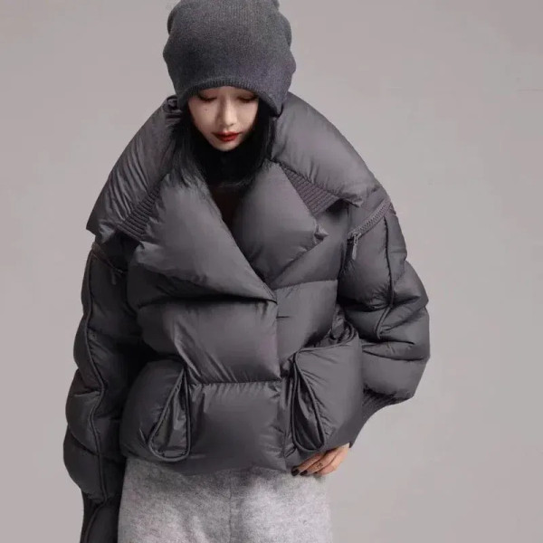 Color: Blue, Size: M - Overcoat 2025 New Fashion Women Down Jacket Winter White Duck Down High Qual F640-12000042198591340