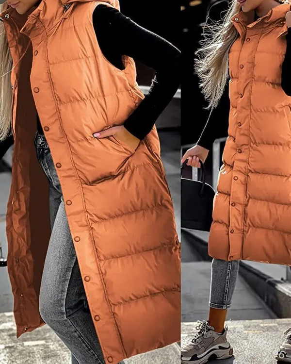 Color: black, Size: 5XL - Hooded Zipper Jacket Women Oversize Waistcoat Winter Outerwear Hooded Par F640-12000031409290479
