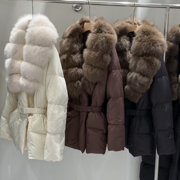 Waist Slimming Fox Fur Fur Women's Warm Coat Q119-CJYD2561571