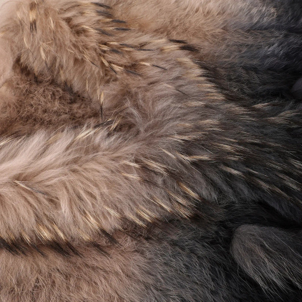 Color: Brown, Size: S - Luxury Women's Genuine Premium Long Hair Rabbit Fur Knit Vest Raccoon Fur T F640-12000038456018649