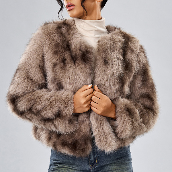 Color: Light Brown, Size: M - Fur Women's Casual European And American Street Style Fox Fur Q119-CJYD255362002BY