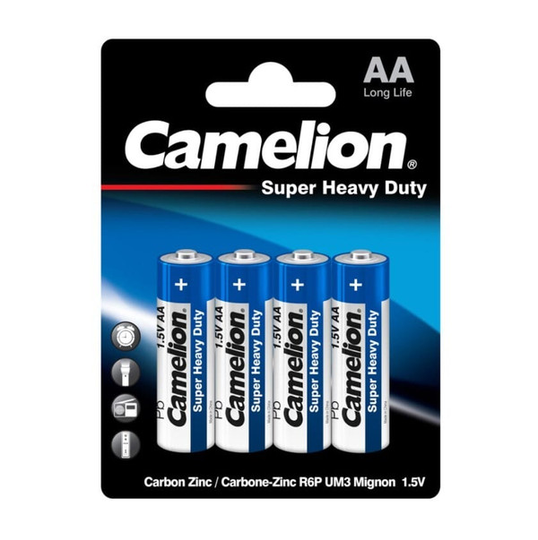AA Super Heavy Duty Battery, 4 Pack D800-R06P-BP4