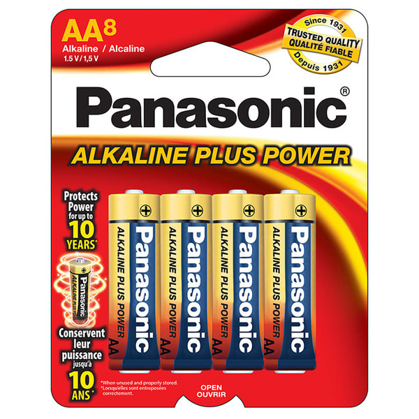 Panasonic Alkaline Size "AA" Plus Power (8-Pack) M119-AM3PA8B