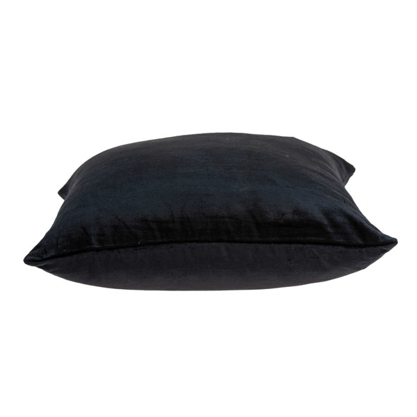 18" X 7" X 18" Transitional Black Solid Pillow Cover With Poly Insert N270-334001