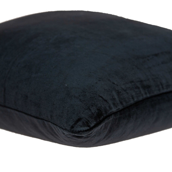 18" X 7" X 18" Transitional Black Solid Pillow Cover With Poly Insert N270-334001