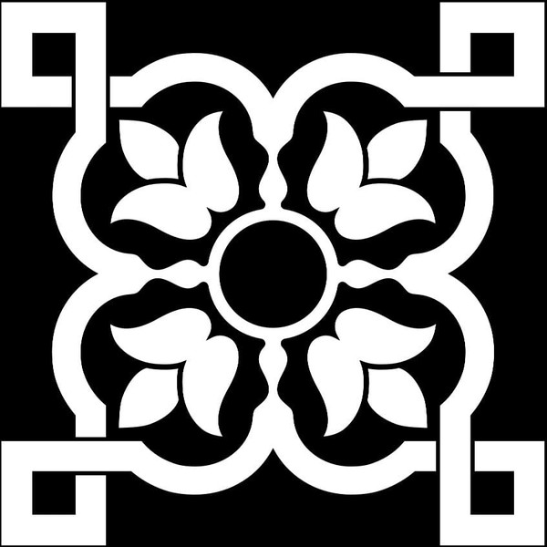 5" X 5" Black and White Stark Peel and Stick Removable Tiles N270-399866