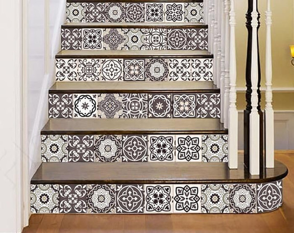 7" X 7" Light Brown And White Mosaic Peel And Stick Removable Tiles N270-390791