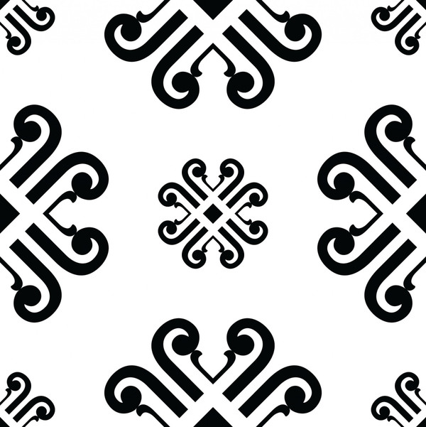 7" X 7" Black and White Daisy Peel and Stick Removable Tiles N270-399883