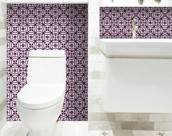 6" X 6" Merlot Lisa Removable Peel and Stick Tiles N270-400392