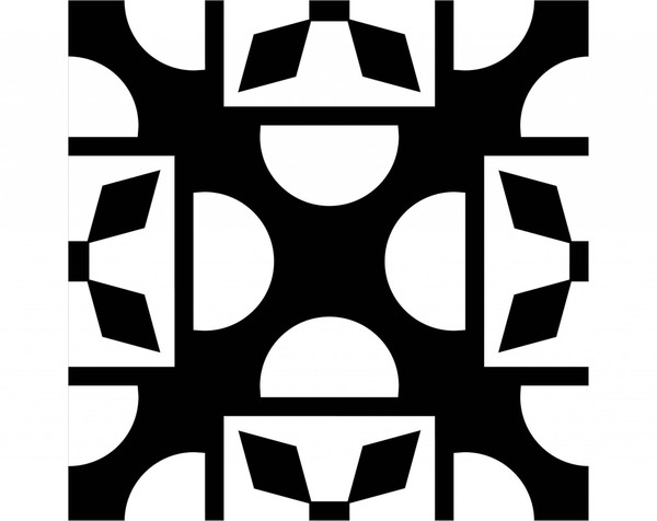 4" X 4" Black And White Coli Peel And Stick Tiles N270-390688