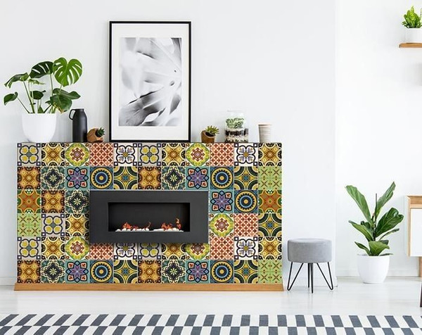 5" X 5" Euro Mosaic Peel and Stick Removable Tiles N270-400041