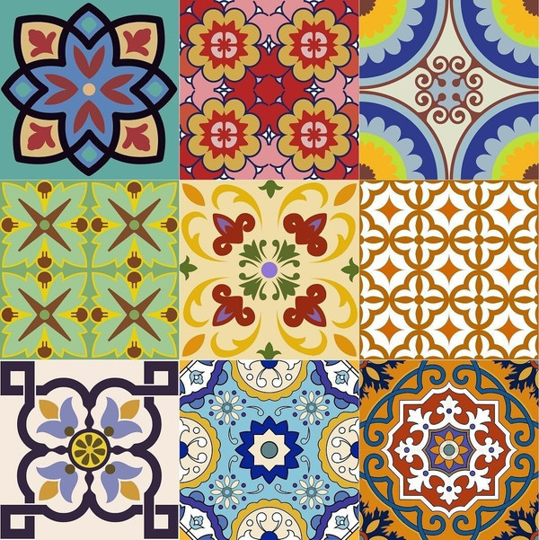 7" X 7" Auguri Geo Peel and Stick Removable  Tiles N270-400028