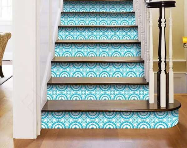 7" X 7" Aqua Gerber Removable Peel and Stick Tiles N270-400388