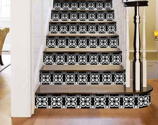 8" X 8" Black and White Stark Peel and Stick Removable Tiles N270-399869