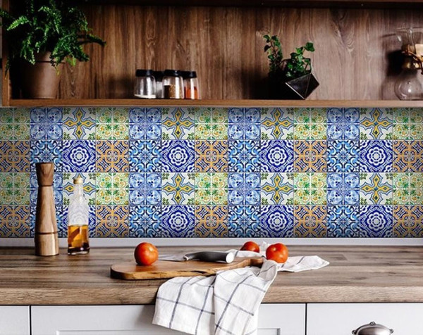 6" X 6" Lima Multi Mosaic Peel and Stick Tiles N270-400312