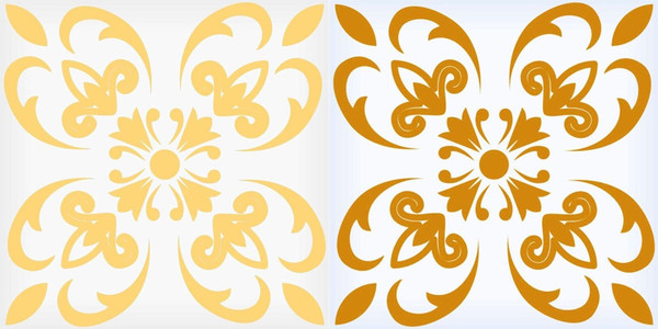 8" X 8" Golden Yellow Retro Peel And Stick Removable Tiles N270-399844
