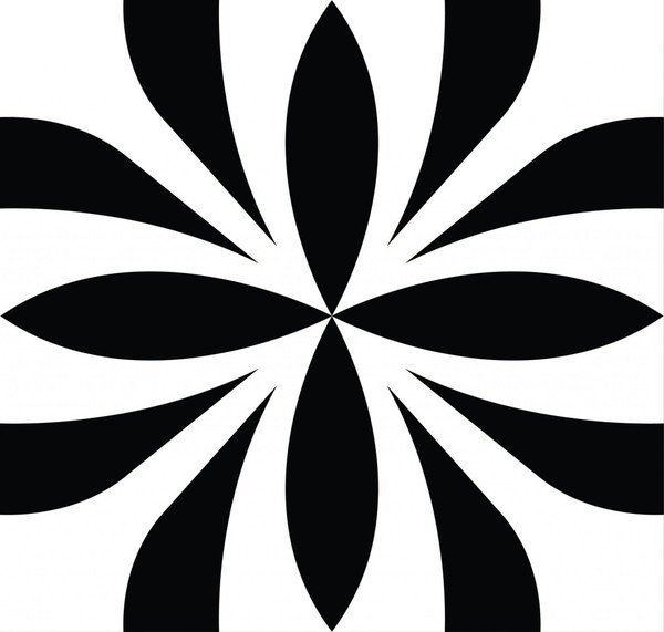 7" X 7" Black and White Colla Peel and Stick Removable Tiles N270-399928