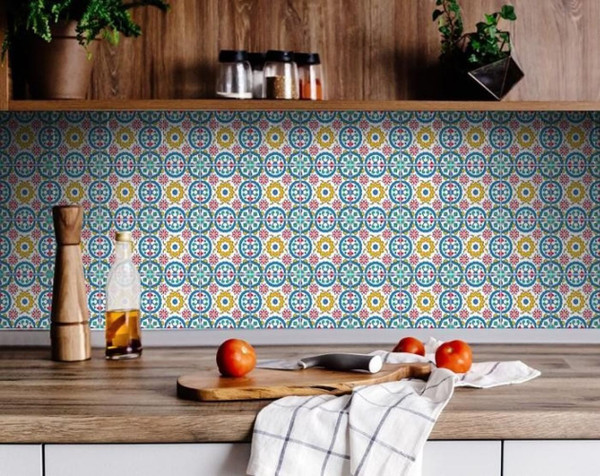 8" X 8" Raffia Gia  Removable Peel and Stick Tiles N270-400414