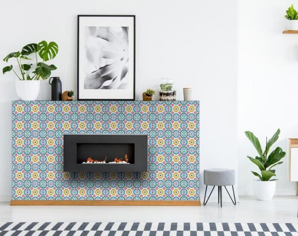 8" X 8" Raffia Gia  Removable Peel and Stick Tiles N270-400414