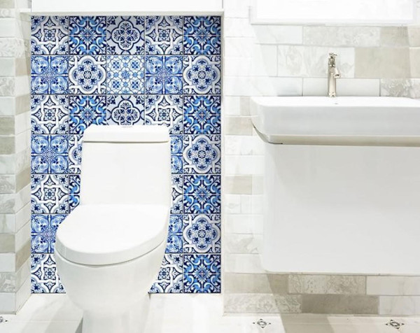 5" X 5" Azul Multi Mosaic Peel and Stick Tiles N270-400326