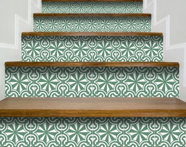 7" X 7" Glenda Sage  Removable Peel and Stick Tiles N270-400403