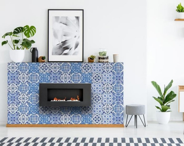 4" X 4" Bluebell Lina Removable Peel And Stick Tiles N270-400300