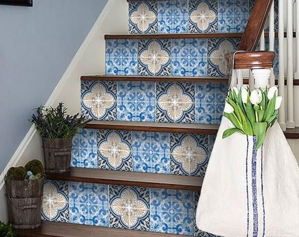 4" X 4" Blue Taupe Tobi Peel And Stick Tiles N270-400145