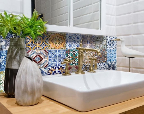 7" X 7" Kyla Mutli Mosaic Peel and Stick Tiles N270-400378