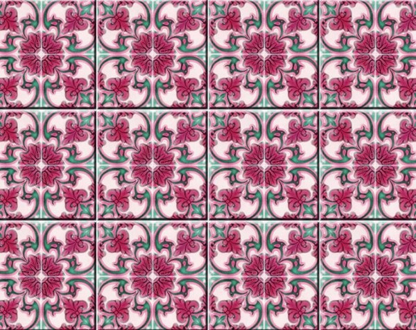 8" X 8" Rosa Pink Lea Removable Peel and Stick Tiles N270-400234