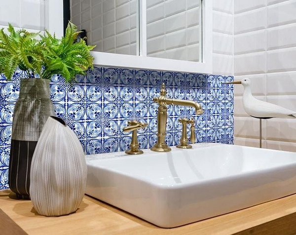 5" X 5" Blue Cloud Peel And Stick Removable Tiles N270-400106