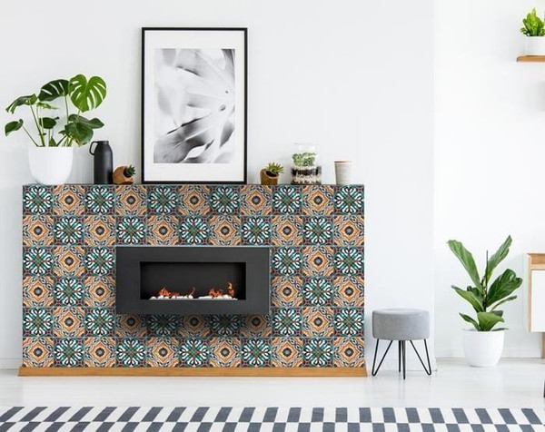 6" X 6" Terra Agra Peel And Stick Removable Tiles N270-400097