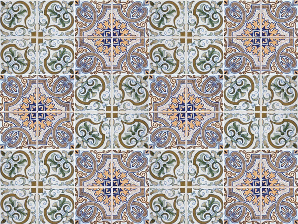5" X 5" Muted Pastel Scroll Peel And Stick Tiles N270-400101