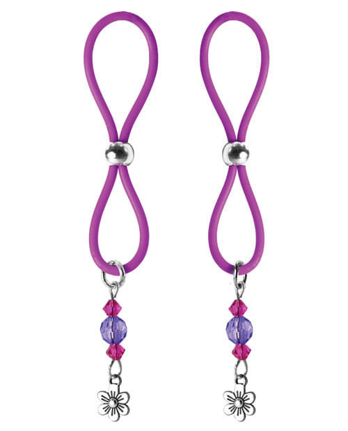 Bijoux de Nip Nipple Halos Flower Charm - Purple X615-PHSBDN901P